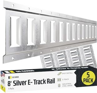 DC Cargo - E Track Tie Down Rail Kit 8' (5 Pack) for Garages, Vans, Trailers, Motorcycle Tie Downs, ATV Mountings - ETrack Bar Rails – Galvanized Steel - Secure Cargo & Heavy Loads Up to 2,000 lbs