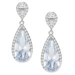 Peora American Diamond Studded Silver Plated Drop & Dangle Earrings Fashion Wear Stylish Jewellery Gift for Girls & Women