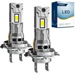 Sinoparcel 2026 H7 LED Headlight Bulb(Pro Max), 900% Brighter 6500K White H7 Headlight Bulb for Low or High Beam, Fog Light, Canbus Error Free, Better Heat Dissipation, Longer Lifespan, Pack of 2