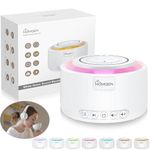 HOMGEN Baby White Noise Machine White Noise Baby Sound Machine Rechargeable Travel White Noise Sleep Machine for Adults 30 Soothing Sounds Machines with 3.5mm Audio Jack & 7 Night Light to Enjoy Sleep