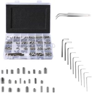 UTEBIT Set Screw Assortment Kit, 580 Pcs 21 Size Metric and SAE Set Screws