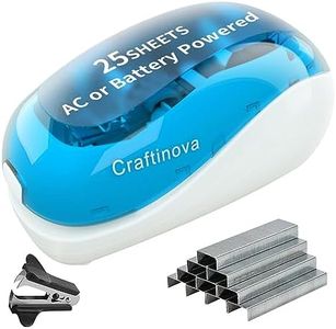 Craftinova Electric Stapler,Including 2000 Staples and 1 adapters,Suitable for Palm Size and high Comfort，25 Sheet Capacity, AC Adapter or Battery Powered，Battery not Included