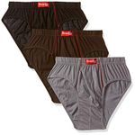 Frenchie Men's Cotton Brief (Pack of 3) (Frenchie Plus PO3_Black_90_Black, Coffee Brown and Antra Melange_90 CM)