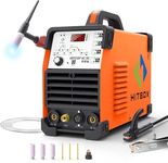 HITBOX TIG Welder AC/DC with Pulse, 200Amp Aluminum TIG Welder Machine with Square Wave/Stick/MMA, 220V Multiprocess TIG Welding Machine IGBT Inverter ARC Welders with Dual Cooling Fan(HBT250P)