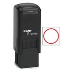 Trodat S-Printy 4921 Self-Inking Mini Stock Stamp with Circle Impression – 12x12mm, Red Ink