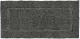 LANE LINEN Bathroom Runner Rug 24" x 47", Large Bath Runner, Soft Absorbent Bathroom Rug Runner, Non-Slip Comfortable Long Bathroom Rugs Runner, Floor Mat, Microfiber Washable Bath Mat - Grey