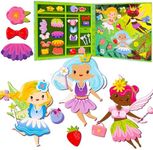 QUOKKA Magnetic Dress-Up Dolls for Girls Boys with 35 Magnetic Pieces - Creative Magnetic Play Set for Home or Travel - Perfect Paper Dolls for Ages 3 and Up, Boost Storytelling with Fairies