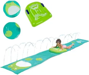 BigMouth x Squishmallows Wendy The Frog Lawn Water Slide, Includes Surf Glider, Outdoor Splash Toy for Backyard Lawn or Park - 18 Feet