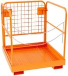 GarveeTech 36" x 36" Forklift Safety Cage, 1800LBS Max. Heavy Duty Steel Forklift Man Basket, Foldable Forklift Work Platform with Double-Chain Guardrail, Perfect for Aerial Work