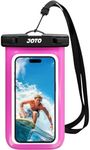 JOTO Universal Waterproof Phone Pouch Cellphone Dry Bag Case for iPhone 16 15 14 13 12 11 Pro Max Mini Plus Xs XR X 8 7 6S, Galaxy S24 S23 S22 S21 Plus Note, Pixel up to 7" -Pink