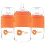 PopYum 150 ml Anti-Colic Formula Making/Mixing/Dispenser Baby Bottles, 3-Pack