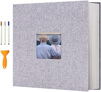 Vienrose Photo Album Self Adhesive 13x12.6 for 600 Photos Linen Scrapbook 120 Pages