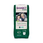 Bambo Nature Dreamy Night Pants for Boys 4-7 Years (15-35 Kgs), White, Medium, Pack of 10