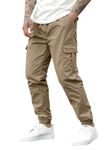 IndoPrimo Men Cargo || Men Cargo Pants || Men Cargo Pants Cotton || Cargos for Men (in, Alpha, L, Regular, Standard, Cream)