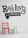 VVWV Reading Corner School Daycare Preschool Classroom Library Teacher Kids Students Boy Girl Wall Decal L x H 56 cm x 40 cm