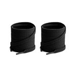 Lify 2 Pair Polyester Flat Shoe Laces for Athletic, Running - 5/16 Wide Shoelaces for Sneakers Shoes Boot Strings (120CM (47.25-Inch), Black)