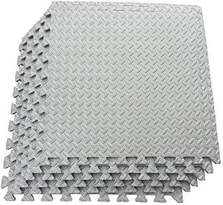 Kobo AC-62 Puzzle Exercise Mat, EVA Foam Interlocking Tiles, Protective Flooring for Gym Equipment and Cushion for Workouts (6 Feet x 4 Feet) (Grey)