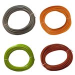 Plastic Koodai Wire for Craft Work (Pack of 4 - SILVER-GOLD-COPPER-DARK PARROT GREEN)| Plastic wire for Basket Making | Plastic wire for Bags | Glass Wire for Basket Making | Plastic wire Bags|ADW