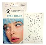 Glossy Star Moon Freckles, 2 in 1, 30-Sec Magic Freckle Sticker, Easy to Use, Skin-Friendly, Glitter Face Stickers, Perfect for Party