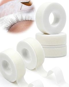 5 Rolls Lash Tape for Eyelash Extensions - Silicone Eyelash Tape Pain-Free Removal No Residue,Breathable Micropore Sensitive Skin,Easy Tear Lash Tech Supplies for Salon & DIY (White 0.49in 3.94yd)