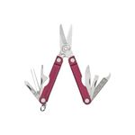 Leatherman Micra – Stainless Steel Multi-Tool for Your Keyring, with Spring Scissors and 9 Other Utensils for Everyday Use, Casing in Cherry