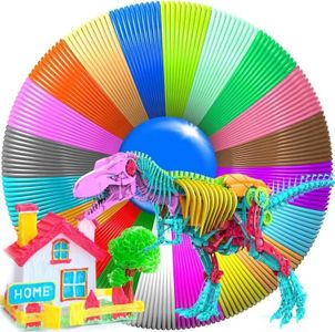 3D Pen Filament Refills 3D Drawing Pen Refill 3D Printer Filament PLA Filament 1.75mm 18 Colors High-Precision Diameter No Clog Filament Refill Safe for Kids (18)