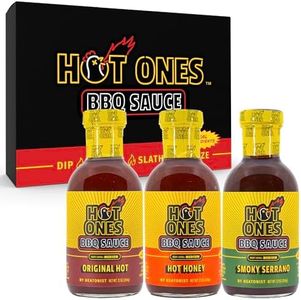Hot Ones BBQ Sauce Trio - Variety Pack - Gift Set - Original, Hot Honey, Smoked Serrano