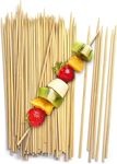 Adaamya® - Thick (5MM) Wooden Barbecue Sticks Natural Bamboo Skewers BBQ Roast Kabab Grill Chicken Tikka Fruit Salad (Kebab Stick) (90, 16 in)