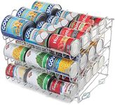 Sagler Stackable Pantry Can Organizer - 3-Tier Soda Can Organizer - Multifunctional Chrome-Finish Can Rack Organizer for Up to 36 Cans - For Pantry, Kitchen Cabinet, Countertop, Under Sink - 17x13x13