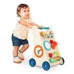 B. toys – Wooden Activity Walker – 7 Educational Activities – Learning & Walking Toy for Toddlers – Stand, Push, Walk – 1 Year + – Little Learning Steps