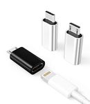 3-Pack,Micro USB to Lightning Adapter,Lightning Female to Micro usb Male Charging Adapter compatible for Samsung Galaxy S7 Active edge S6 edge+ A02s A11 A7 A9 A8 LG V10 Charge Connector Converter Port