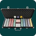 Generic 500 Piece Brybelly Ultimate Poker Chip Set - 14 Gram Clay with Numbers and Heavy Duty Black Aluminum Case.