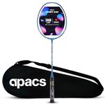 Apacs Finapi 232 (Unstrung, 38 LBS Max Tension) Made in Vietnam | 100% Japanese Graphite | High Modulus | High Power Badminton Racket with Free Full Cover | G1-4 1/4 inches (Light Blue)