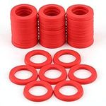 LUTER 40Pcs Garden Hose Washers Rubber Washers Seals Ring Heavy Duty Hose Gasket Fit All Standard 3/4" Garden Hose(Red)