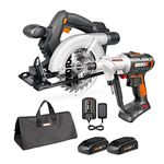 WORX 20V Cordless Switchdriver+Circular Saw WX957L 2-in-1 Drill & Driver and electric saw, Power Tool Combo Kit 2 * 2.0Ah Batteries & Charger Included