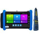 Rsrteng CCTV Camra Tester, IPC-7600CADH Plus 8K 32MP IP Camera Tester with Cable Tracer 4K 8MP AHD CVI TVI CVBS Coaxial Camera Tester 7 inch Touch Screen Monitor Support HDMI VGA TDR Audio POE