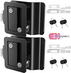 RISTOW 2-Pack Upgraded RV Door Locks for Travel Trailers with Paddle Deadbolt, Camper Door Latch Lock Replacement Kit for Trailer Door Camper Horse Trailer Cargo Hauler