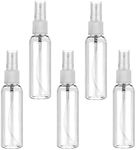 Plastic Clear Spray Bottle,5Pcs Small Travel Bottle Mini Spray Bottle Plastic Clear Fine Mist Spray Bottle,Plastic Travel Refillable Cosmetic Spray Bottle,Empty Refillable Fine Mist Spray Bottle,100ml