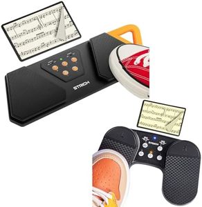 STRICH SPT-10X Wireless Page Turner Pedal for Musical Instruments, Anti-Slip Rubber Portable Foot Pedal, SPT-10 Rechargeable Wireless Page Turner Pedal for iPad