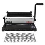 RAYSON Wire Binding Machine, 23 Hole, Binds 210 Sheets, 2:1 Pitch, A4, TD-1221