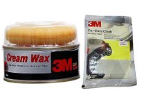 3M Car Care Cream Wax & Microfiber Cloth - 1