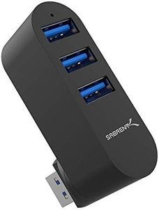 SABRENT Premium 3-Port Aluminum Mini USB 3.0 [90°/180° Degree Rotatable] (HB-R3MB)