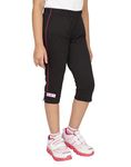 OCEAN RACE Girls's Cotton Capri(Black-10252-12-13YRS)