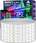 LETIANPAI Outdoor LED Strip Light Waterproof 500ft /150M,IP68 Outside LED Light Strip Waterproof with App Remote Control,Music Sync RGB Exterior LED Rope Light for Balcony