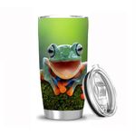 Funny Tree Frog Tumbler Cup with Lid - Funny Gifts for Men Women - Festival Birthday Gifts for Dad Mom - 20 Oz Insulated Travel Coffee Mug