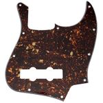 Musiclily 10 Hole J Bass Pickguard for Fender American/Mexican Made Standard Jazz Bass, 4Ply Tortoise Shell