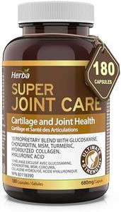 Herba Joint Pain Relief Supplement with Glucosamine Chondroitin MSM Capsules – 180 Count | Move Free with 10-in-1 Formula Including Boswellia, Collagen, Bromelain, Hyaluronic Acid | Helps Ease Joint Pain and Osteoporosis of the Knee | Joint Care