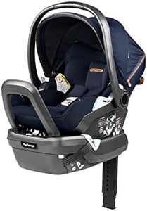 Peg Perego Primo Viaggio 4-35 Lounge - Reclining Rear Facing Infant Car Seat - Includes Base with Load Leg & Anti-Rebound Bar - for Babies 4 to 35 lbs - Made in Italy - Blue Shine (Blue)