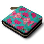 DailyObjects Kissy Fishy Women's Zip Wallet | Made With Leather Material | Carefully Handcrafted | Holds Up To 8 Cards | Slim And Easy To Fit In Pocket | Coin Pocket With Button Closure, Multicolor