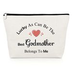 Godmother Thank You Gift from Godchild Makeup Bag Godmother Gifts from Goddaughter Godmother Gifts from Godson Happy Birthday Godmother Gifts Christmas Mother's Day Gift for Godmother Cosmetic Pouch